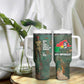 Burkina Faso Thomas Sankara Tumbler With Handle with Military Stance and Anti-Imperialist Quote Tribute Design - African Pride