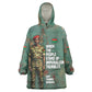 Burkina Faso Thomas Sankara Wearable Blanket Hoodie with Military Stance and Anti-Imperialist Quote Tribute Design - African Pride