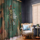 Burkina Faso Thomas Sankara Window Curtain with Military Stance and Anti-Imperialist Quote Tribute Design - African Pride