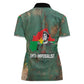 Burkina Faso Thomas Sankara Women Polo Shirt with Military Stance and Anti-Imperialist Quote Tribute Design - African Pride