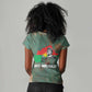 Burkina Faso Thomas Sankara Women V-Neck T-Shirt with Military Stance and Anti-Imperialist Quote Tribute Design - African Pride