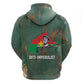 Burkina Faso Thomas Sankara Zip Hoodie with Military Stance and Anti-Imperialist Quote Tribute Design - African Pride