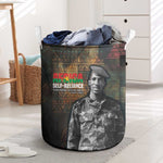 Thomas Sankara Laundry Basket Burkina Faso Africa Self-Reliance Message and Military Portrait - African Pride