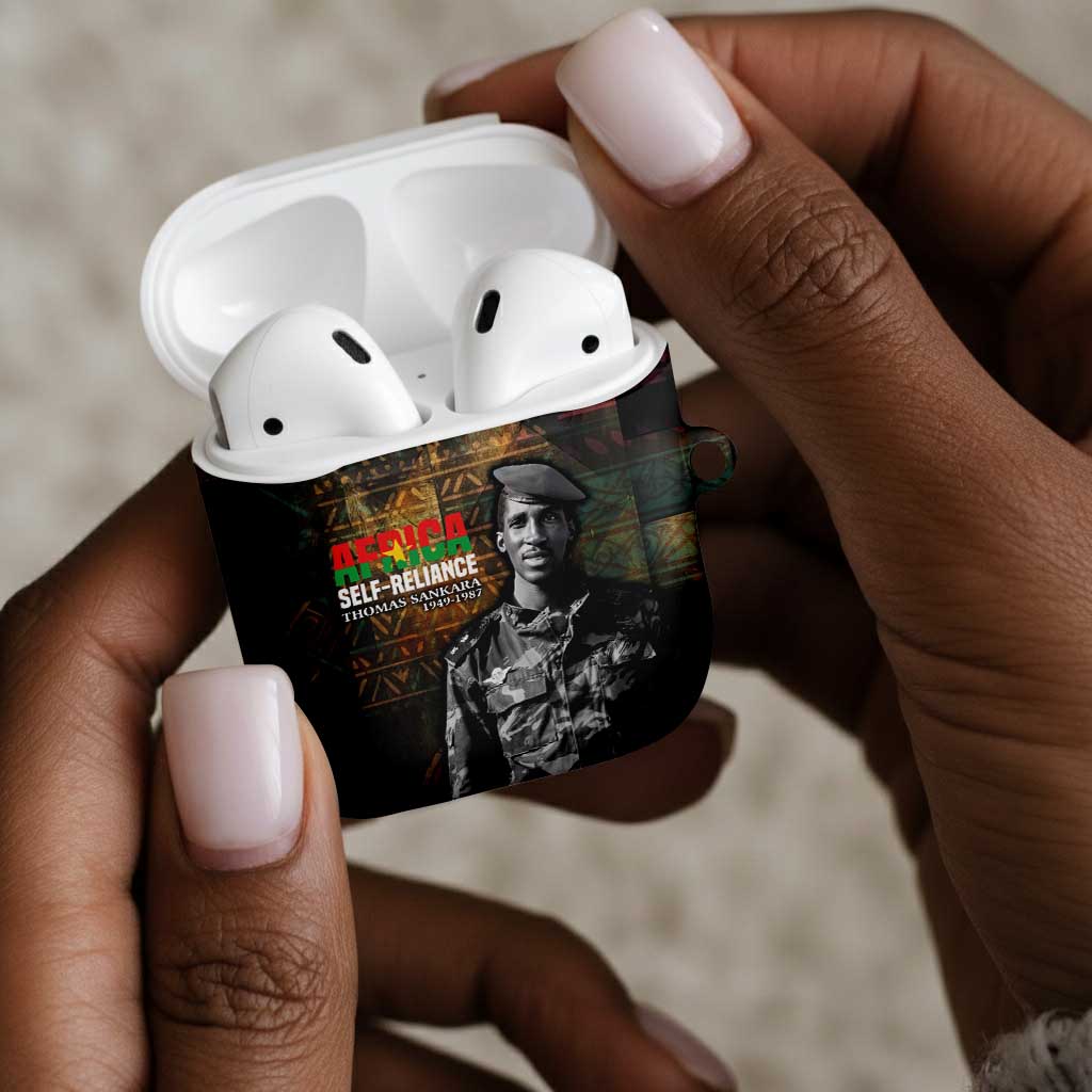 Thomas Sankara AirPods Case Burkina Faso Africa Self-Reliance Message and Military Portrait - African Pride
