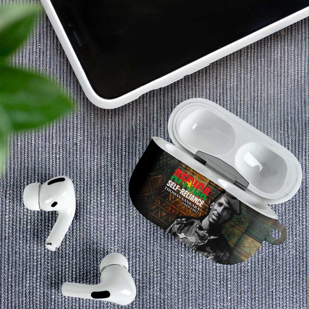 Thomas Sankara AirPods Case Burkina Faso Africa Self-Reliance Message and Military Portrait - African Pride
