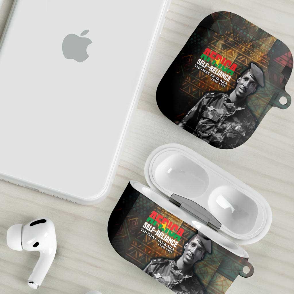Thomas Sankara AirPods Case Burkina Faso Africa Self-Reliance Message and Military Portrait - African Pride