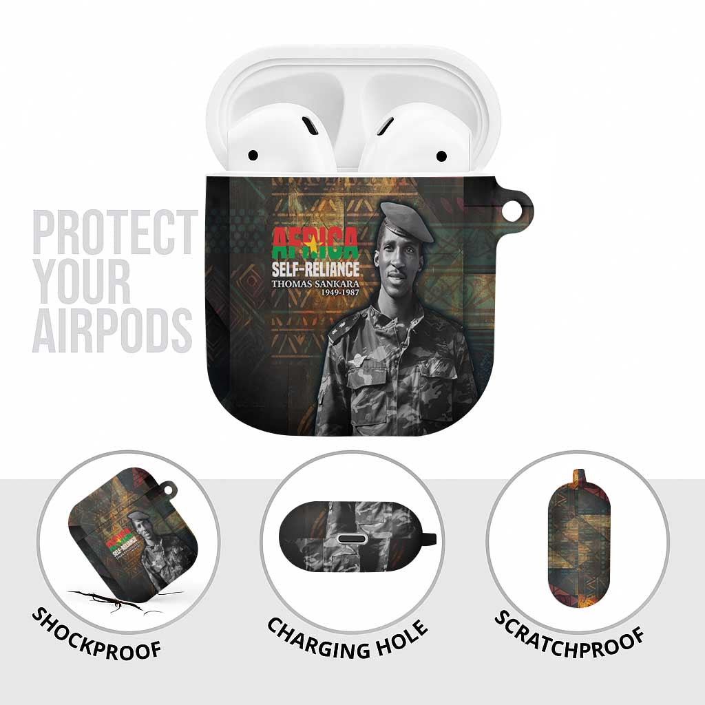 Thomas Sankara AirPods Case Burkina Faso Africa Self-Reliance Message and Military Portrait - African Pride