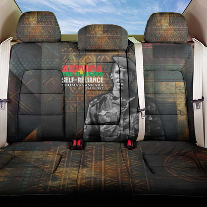Thomas Sankara Back Car Seat Cover Burkina Faso Africa Self-Reliance Message and Military Portrait - African Pride