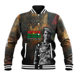 Thomas Sankara Baseball Jacket Burkina Faso Africa Self-Reliance Message and Military Portrait - African Pride