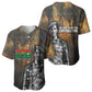 Thomas Sankara Baseball Jersey Burkina Faso Africa Self-Reliance Message and Military Portrait - African Pride