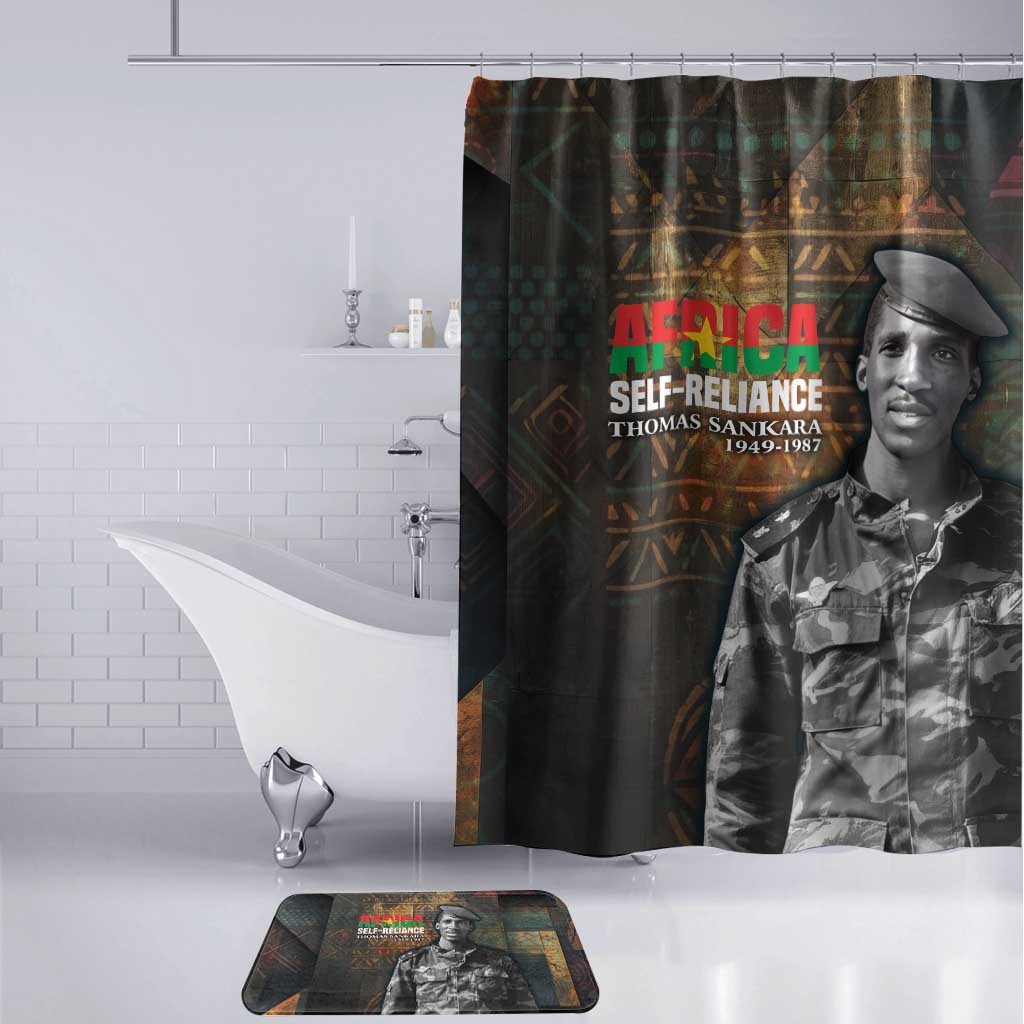 Thomas Sankara Bathroom Set Burkina Faso Africa Self-Reliance Message and Military Portrait - African Pride