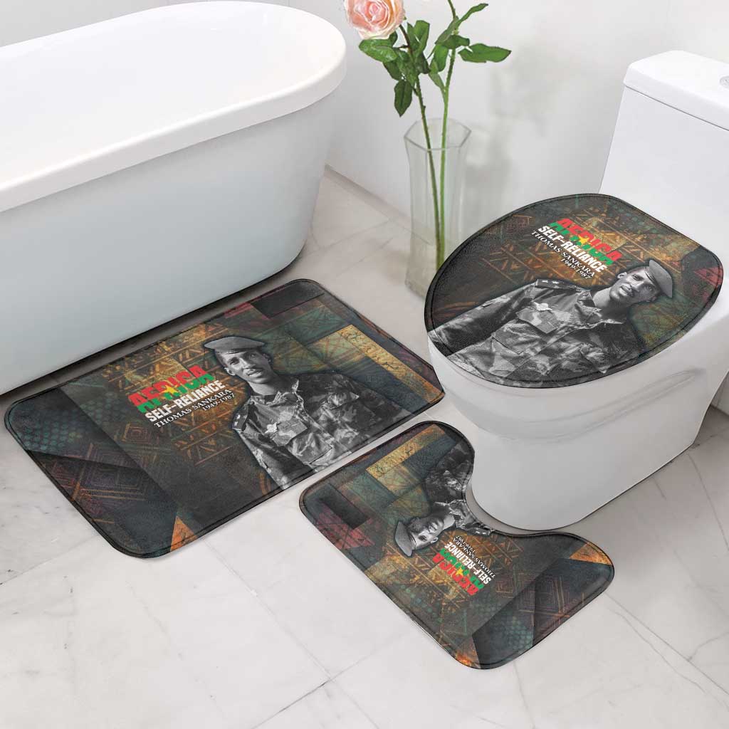 Thomas Sankara Bathroom Set Burkina Faso Africa Self-Reliance Message and Military Portrait - African Pride