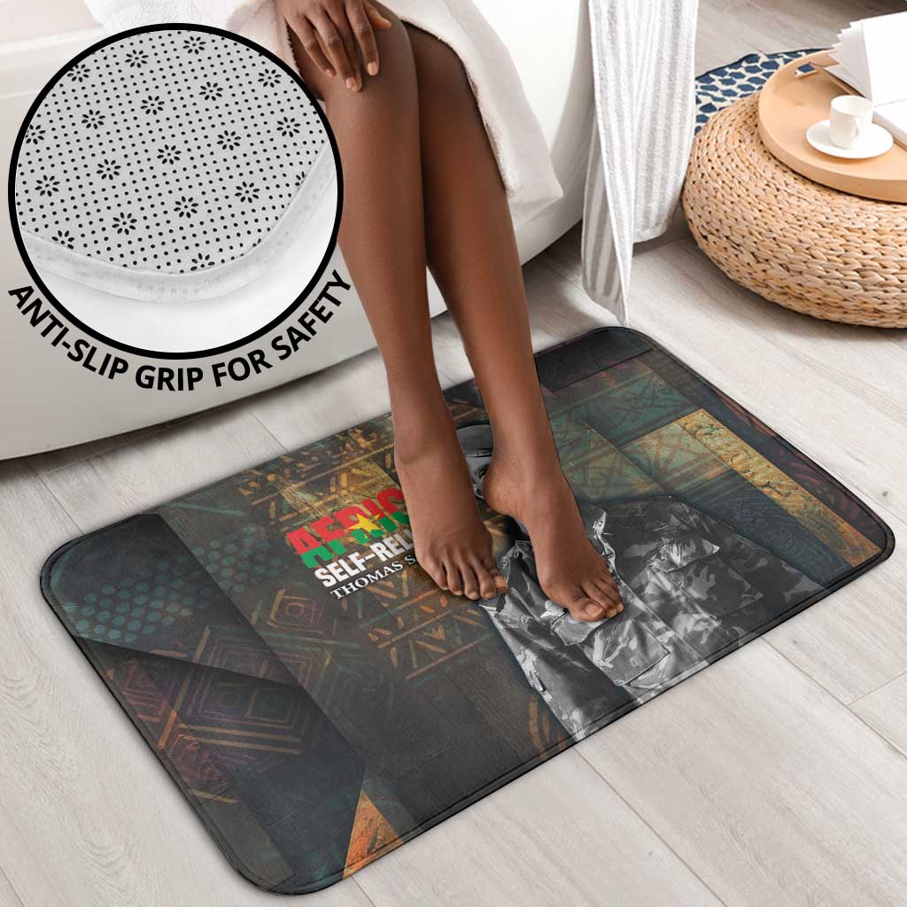 Thomas Sankara Bathroom Set Burkina Faso Africa Self-Reliance Message and Military Portrait - African Pride