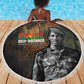 Thomas Sankara Beach Blanket Burkina Faso Africa Self-Reliance Message and Military Portrait - African Pride