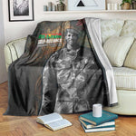 Thomas Sankara Blanket Burkina Faso Africa Self-Reliance Message and Military Portrait - African Pride