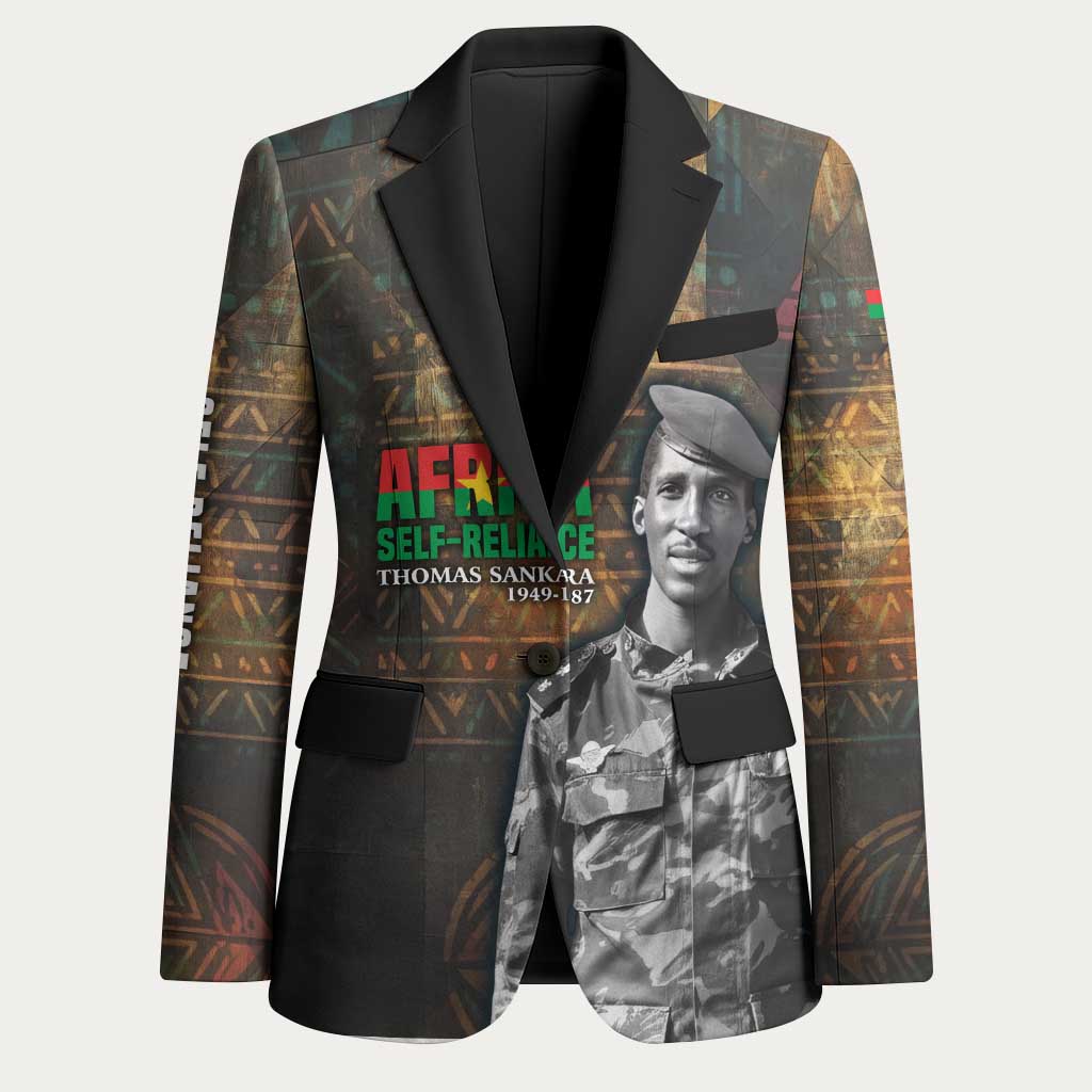 Thomas Sankara Blazer Burkina Faso Africa Self-Reliance Message and Military Portrait - African Pride
