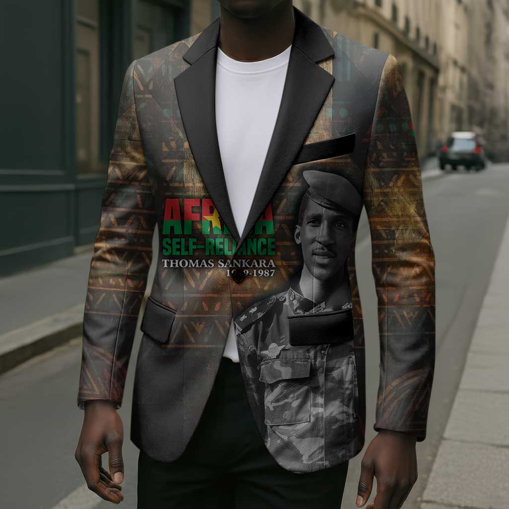 Thomas Sankara Blazer Burkina Faso Africa Self-Reliance Message and Military Portrait - African Pride