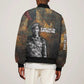 Thomas Sankara Bomber Jacket Burkina Faso Africa Self-Reliance Message and Military Portrait - African Pride