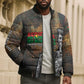Thomas Sankara Bomber Puffer Jacket Burkina Faso Africa Self-Reliance Message and Military Portrait - African Pride