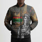 Thomas Sankara Bomber Puffer Jacket Burkina Faso Africa Self-Reliance Message and Military Portrait - African Pride