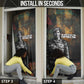 Thomas Sankara Door Cover Burkina Faso Africa Self-Reliance Message and Military Portrait - African Pride