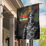Thomas Sankara Garden Flag Burkina Faso Africa Self-Reliance Message and Military Portrait - African Pride
