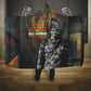Thomas Sankara Hooded Blanket Burkina Faso Africa Self-Reliance Message and Military Portrait - African Pride