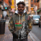 Thomas Sankara Hoodie Burkina Faso Africa Self-Reliance Message and Military Portrait - African Pride