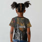 Thomas Sankara Kid T shirt Burkina Faso Africa Self-Reliance Message and Military Portrait - African Pride