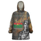 Thomas Sankara Kid Wearable Blanket Hoodie Burkina Faso Africa Self-Reliance Message and Military Portrait - African Pride