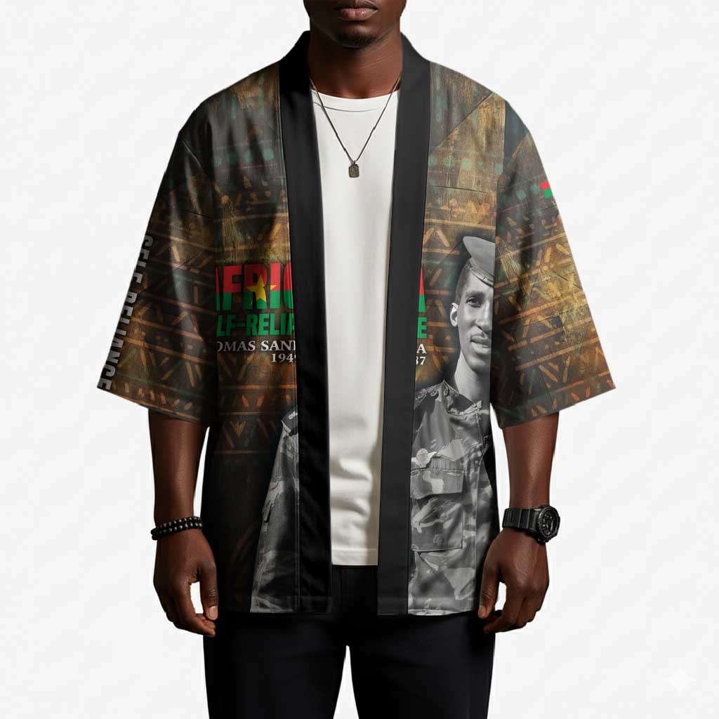Thomas Sankara Kimono Burkina Faso Africa Self-Reliance Message and Military Portrait - African Pride