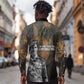 Thomas Sankara Long Sleeve Button Shirt Burkina Faso Africa Self-Reliance Message and Military Portrait - African Pride