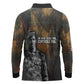 Thomas Sankara Long Sleeve Polo Shirt Burkina Faso Africa Self-Reliance Message and Military Portrait - African Pride