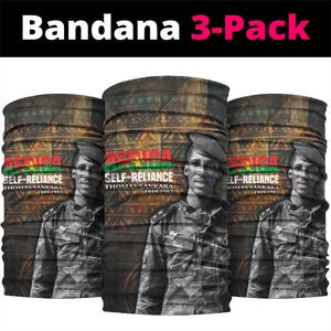 Thomas Sankara Neck Gaiter Burkina Faso Africa Self-Reliance Message and Military Portrait - African Pride