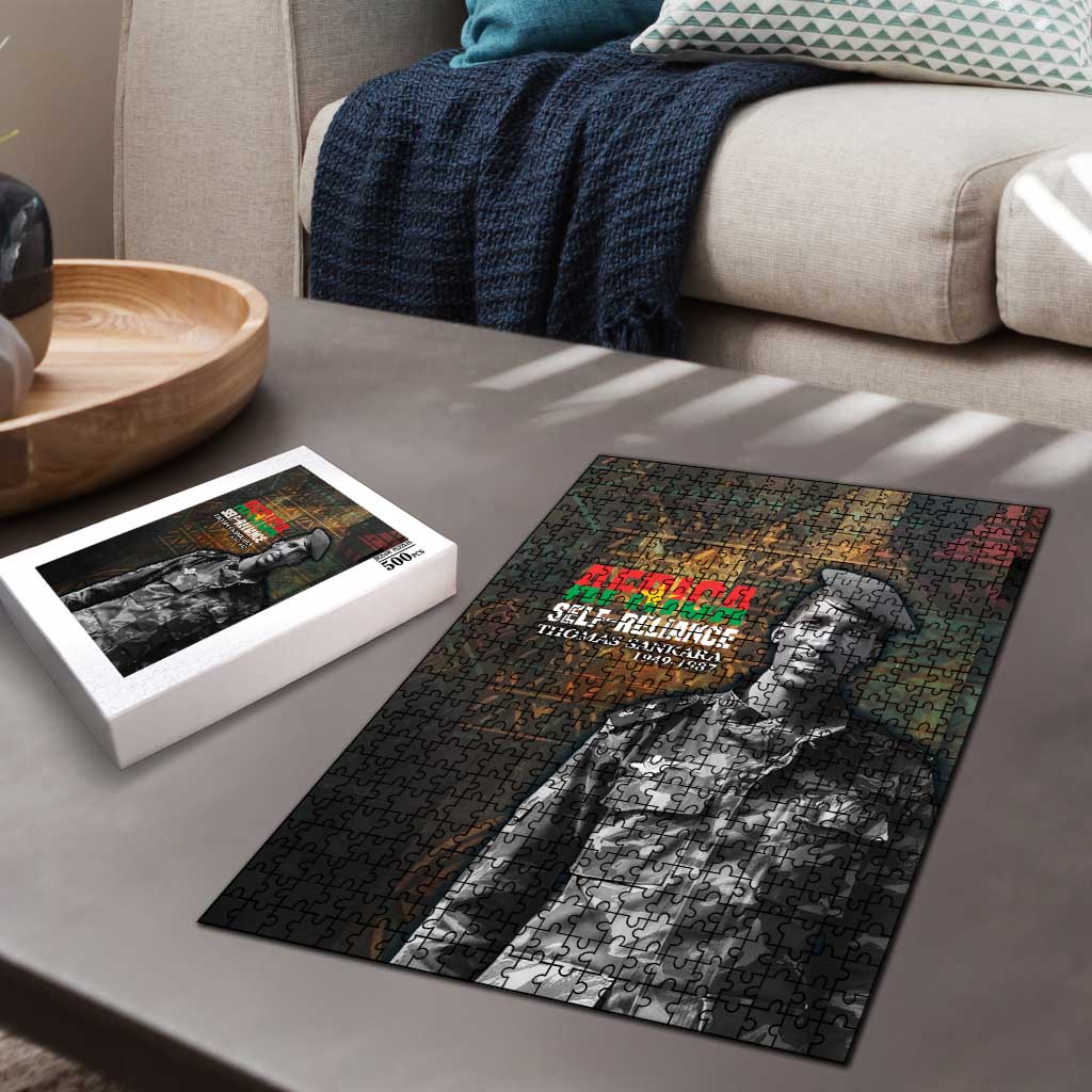 Thomas Sankara Puzzle Burkina Faso Africa Self-Reliance Message and Military Portrait - African Pride