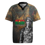 Thomas Sankara Rugby Jersey Burkina Faso Africa Self-Reliance Message and Military Portrait - African Pride