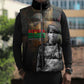 Thomas Sankara Sleeveless Puffer Jacket Burkina Faso Africa Self-Reliance Message and Military Portrait - African Pride