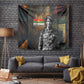 Thomas Sankara Tapestry Burkina Faso Africa Self-Reliance Message and Military Portrait - African Pride