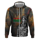 Thomas Sankara Zip Hoodie Burkina Faso Africa Self-Reliance Message and Military Portrait - African Pride