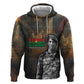 Thomas Sankara Zip Hoodie Burkina Faso Africa Self-Reliance Message and Military Portrait - African Pride