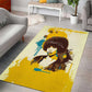 Angela Davis Area Rug Bold Pop Art Style Freedom Is a Constant Struggle Quote Civil Rights Activist - African Pride