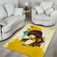 Angela Davis Area Rug Bold Pop Art Style Freedom Is a Constant Struggle Quote Civil Rights Activist - African Pride