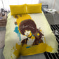 Angela Davis Bedding Set Bold Pop Art Style Freedom Is a Constant Struggle Quote Civil Rights Activist - African Pride
