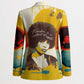 Angela Davis Blazer Bold Pop Art Style Freedom Is a Constant Struggle Quote Civil Rights Activist - African Pride