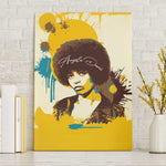 Angela Davis Canvas Wall Art Bold Pop Art Style Freedom Is a Constant Struggle Quote Civil Rights Activist - African Pride
