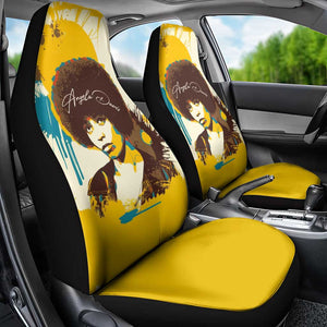 Angela Davis Car Seat Cover Bold Pop Art Style Freedom Is a Constant Struggle Quote Civil Rights Activist - African Pride