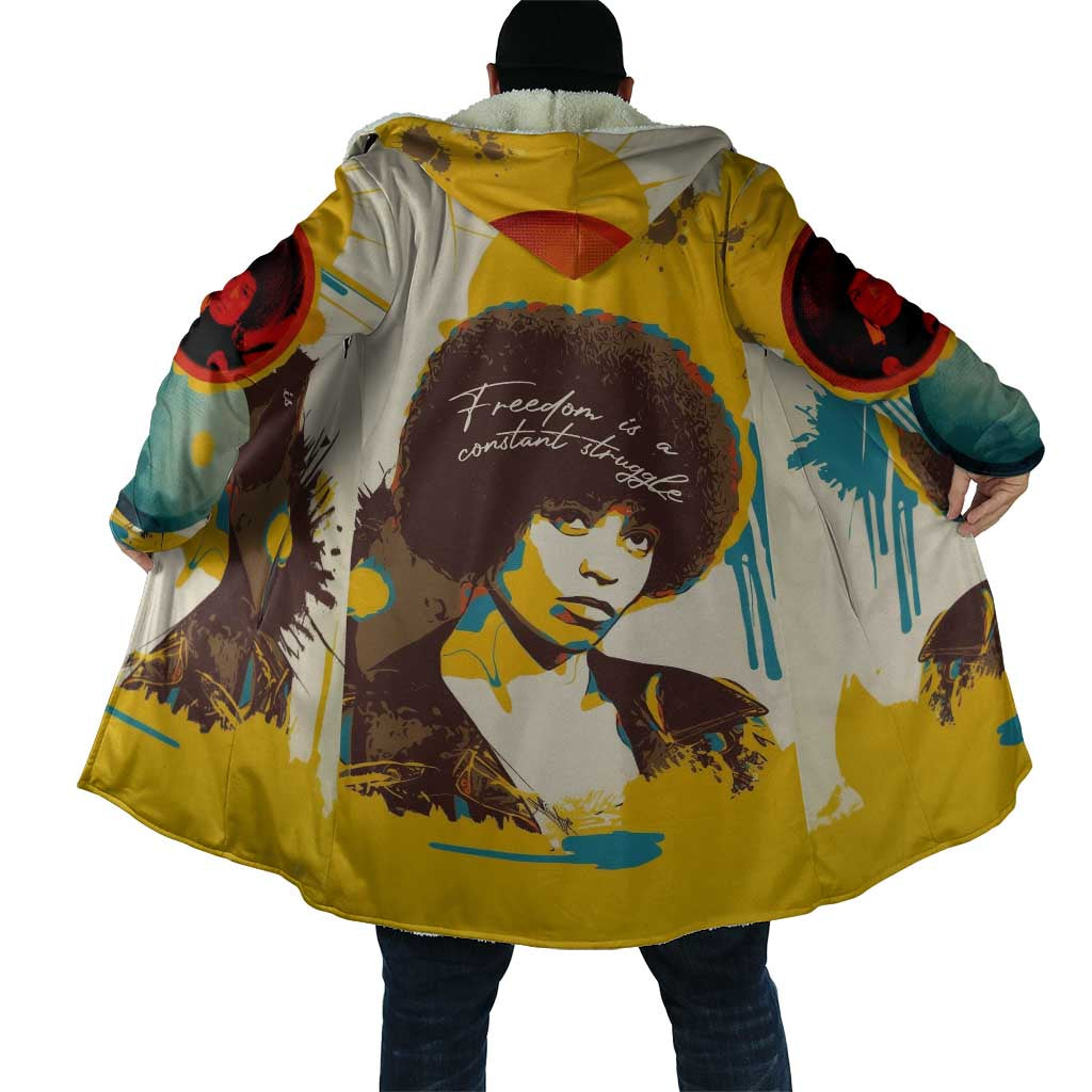 Angela Davis Cloak Bold Pop Art Style Freedom Is a Constant Struggle Quote Civil Rights Activist - African Pride