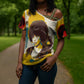 Angela Davis Cross Shoulder Shirt Bold Pop Art Style Freedom Is a Constant Struggle Quote Civil Rights Activist - African Pride