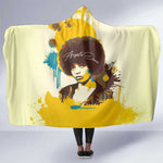 Angela Davis Hooded Blanket Bold Pop Art Style Freedom Is a Constant Struggle Quote Civil Rights Activist - African Pride