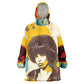 Angela Davis Kid Wearable Blanket Hoodie Bold Pop Art Style Freedom Is a Constant Struggle Quote Civil Rights Activist - African Pride